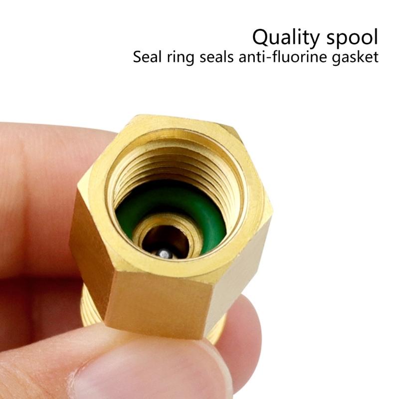 R134A Quick Coupler Connector Adapter Fittings High Low Manifold Connector Brass Adapters Air Conditioning Refrigerants