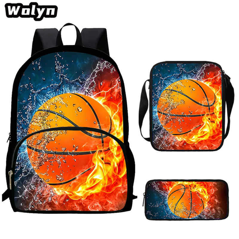 Basketball Basketball School Bag High Definition Printing Multifunctional Cross-Border Backpack