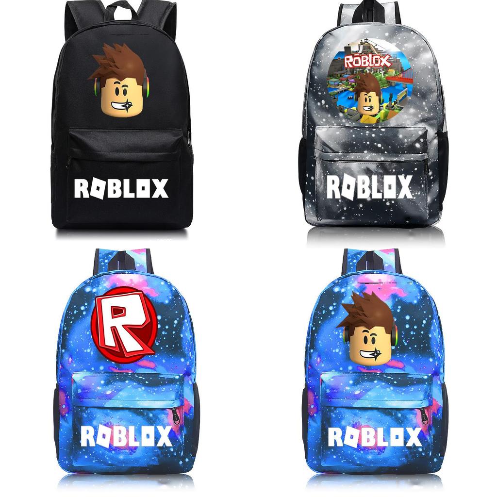 Roblox Pattern Kids Schoolbag Backpack With Starry Background And Large Capacity