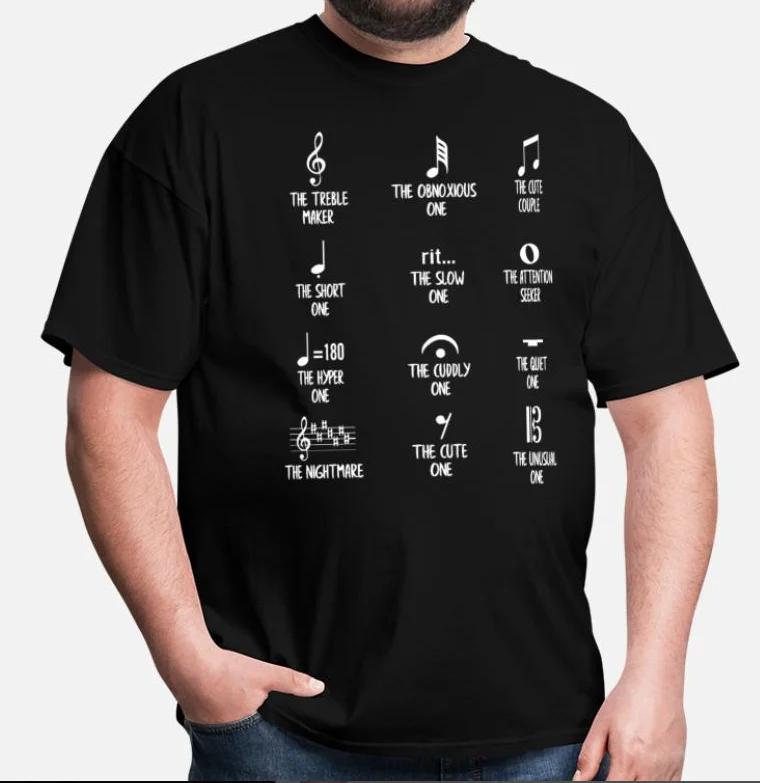 Lustiges Musiksymbol Unisex T-Shirt Sommer Baumwolle Kurzarm Rundhalsausschnitt Unisex T-Shirt Neu S3XL