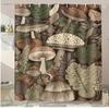 Painted Blue Heron Washable Dirt-Resistant Shower Curtain Shower Head Waterproof Polyester Bath Curtain For Home Decor