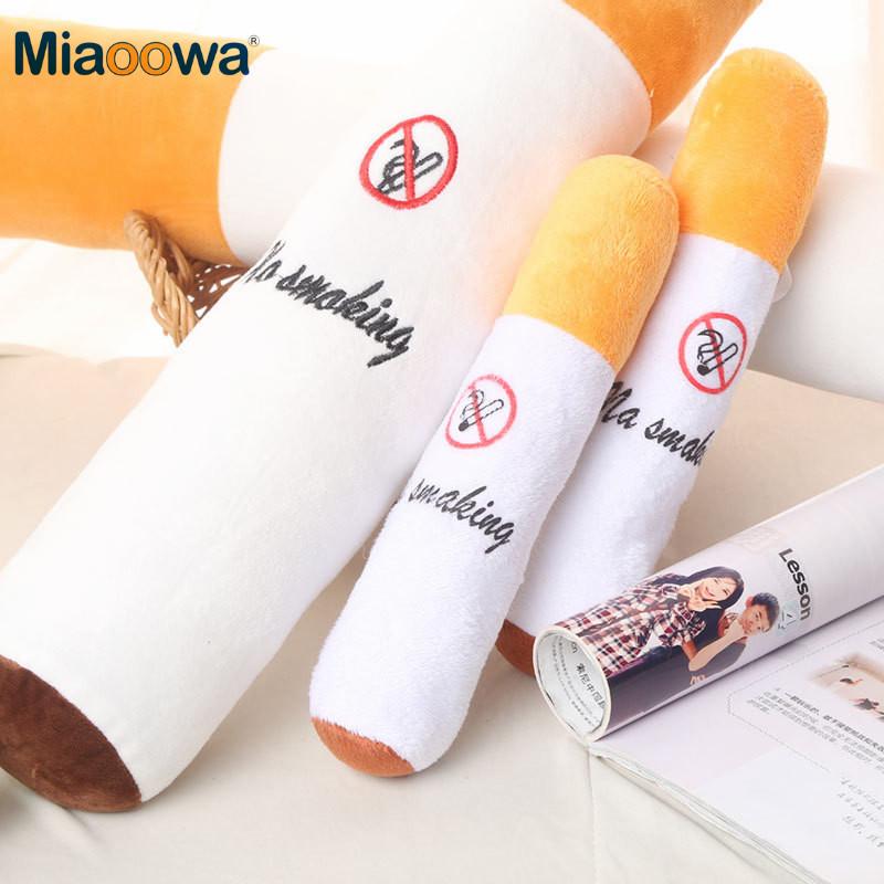 30-110cm Funny Smoking Cylindrical Sleeping Cigarette Pillow Smulation Plush Toys Fashion Boyfriend Birthday Gift