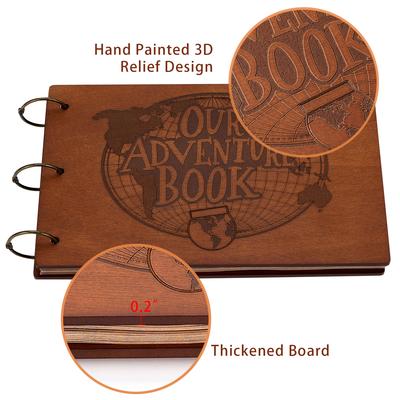 60 Page Photo Album Scrapbook Our Adventure Book DIY Handmade Retro Kraft Album Book Travel Anniversary Wedding Mothers Day Gift