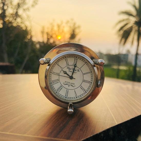 Antique Brass Hourglass Sand Timer With Compass Clock,Vintage Nautical Gift Anniversary Gift Fathersday Gift Birthday Gift