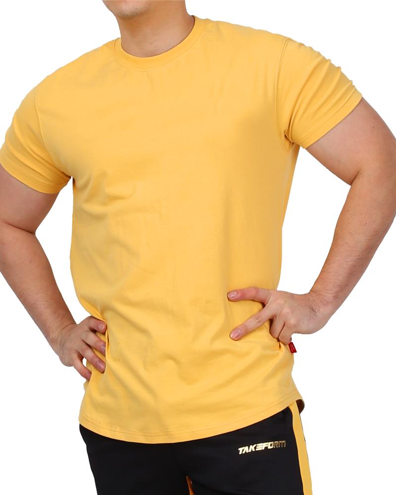 Возьмите форму Ежедневная однотонная футболка (желтый) Yellow/1