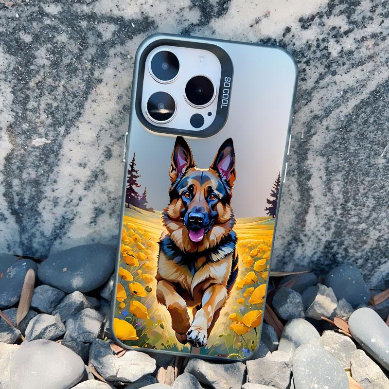 Dachshund Silhouette Dog Cute Animal Phone Case for IPhone 16 11 13 14 15 Pro Max 12 Pro Max Mini 16 15 14 Plus Laser Back Cover iphone 13Mini