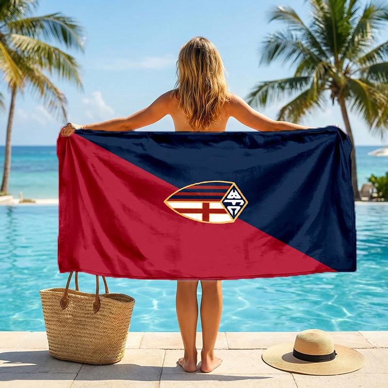 Asciugamano da Spiaggia Asciugatura Rapida in Microfibra Assorbente Portatile da Viaggio Asciugamano da Nuoto Stampa Bologna FC