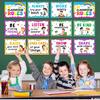 Sereliy 12PCS Classroom Rules Posters Behavior Educational Manners Chart Positive Expectation Poster for Kindergarten Primary Classroom Bulletin