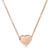 Cross-Border Simple 12MM Heart Necklace: Three-Color Stainless Steel Clavicle Chain with Engravable Pendant for Women