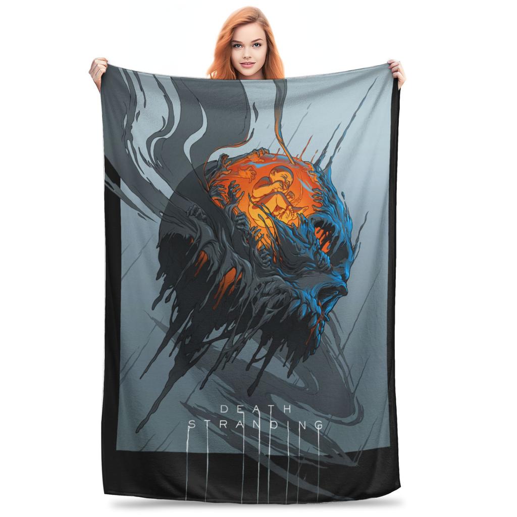 Bridge Baby on Board Wool Blanket Death Stranding Creative Throw Blanket for Bed Sofa Couch 125*100cm Rug Piece,