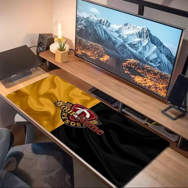 Dynamo Dresden Custom Name Large Size Mouse Pad Large Gaming Table Cushion Non-slip Laptop Tablet Big Mousepad XXL Mat Mini PC Playmat With Lock Edge