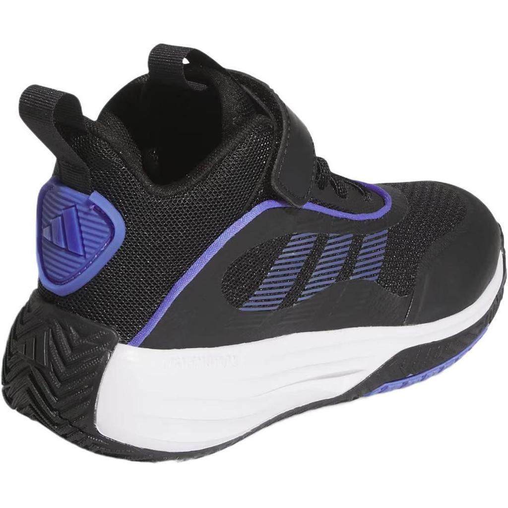 Adidas OWN THE GAME 3 Soft And Comfortable Slip Resistant Abrasion Resistant Mid top Children's Basketball Shoes Black JI0393