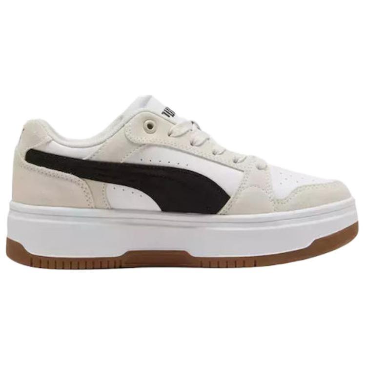 Puma Rebound Femme Low Top Skateboard Shoes Women's White Black 402593-01