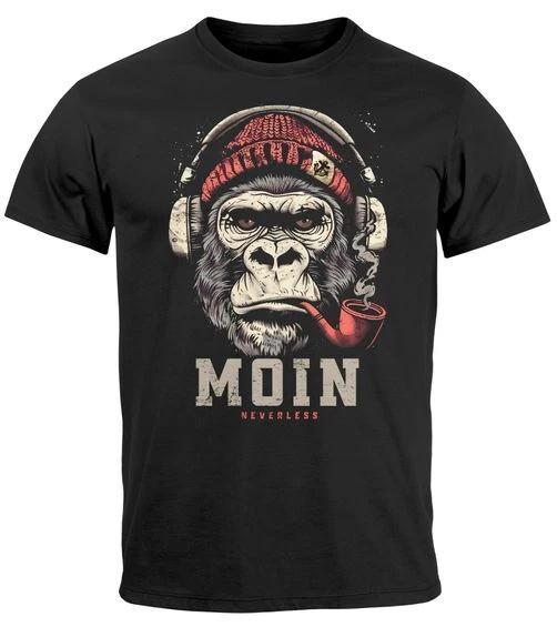 Men s T-Shirt Moin Lettering Gorilla Music Print Chest Print Print Shirt M