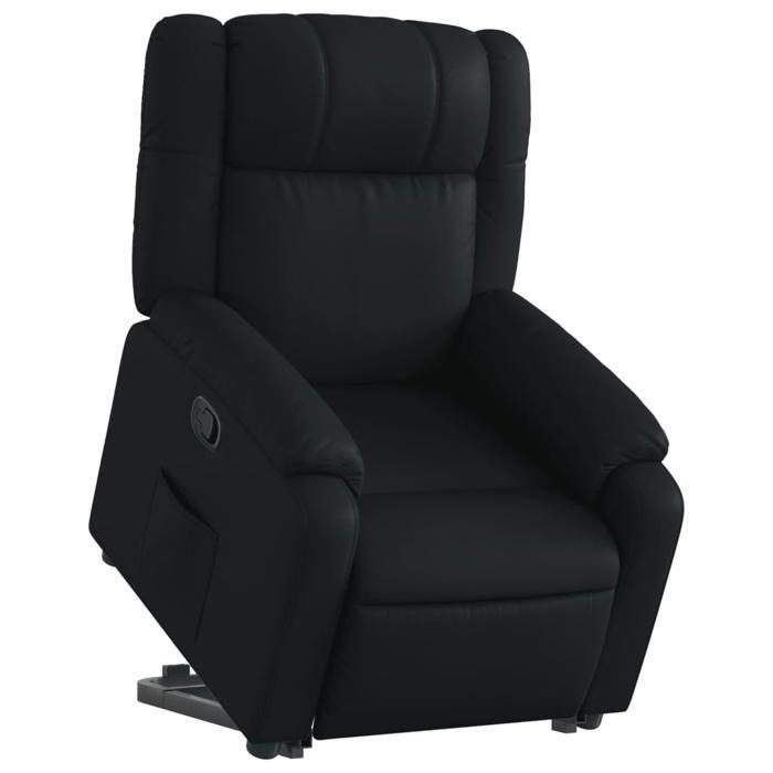 VidaXL Fauteuil Inclinable, Chaise de Relaxation avec Dossier, Siège avec Accoudoirs, Fauteuil TV de Salon, Moderne, Noir 3205150