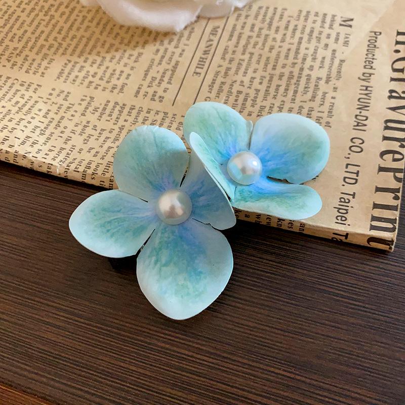 

Весенняя заколка для волос с цветком из жемчуга - Пасторальный стиль, аксессуар-утиный клюв