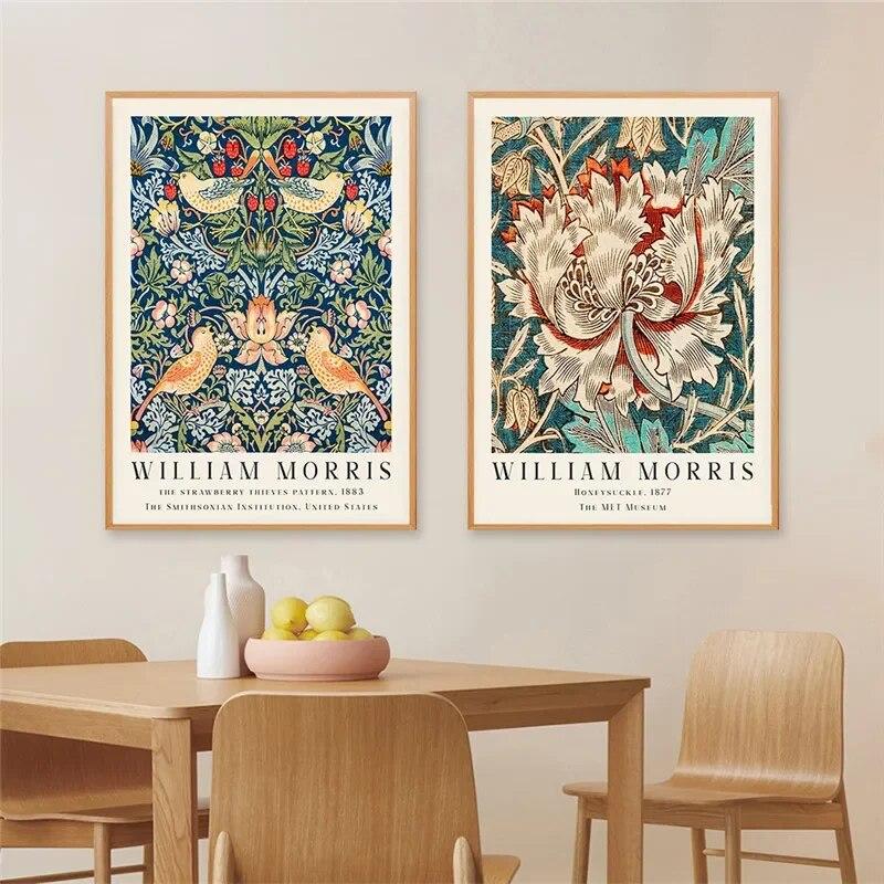 William Morris Flower Poster Canvas Painting Floral Wall Art Violets Botanical Poster Living Room Decoration Home Decor Picture