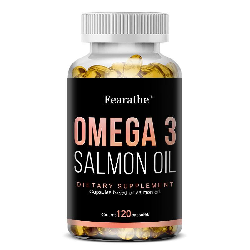 Fearathe Omega 3 Salmon Oil Dietary Supplement, 120 Capsules