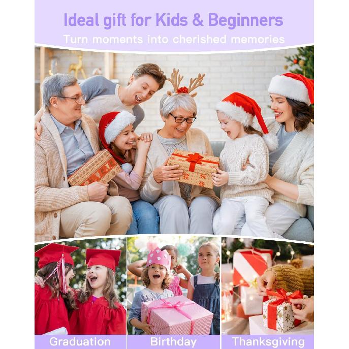 Digital Camera, FHD 1080P Kids Camera, 44MP Point and Shoot Cameras for Pictures with 32GB Card, 16X Zoom, Lanyard, Portable Travel Mini Camera for