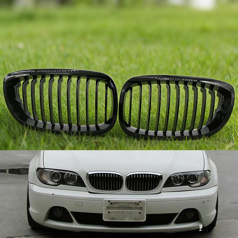 Gloss Black Front Grill Grille For BMW E46 LCI Facelift Coupe Cabriolet 03-05 325CI 330CI 2 Door 51137064317,51137064318