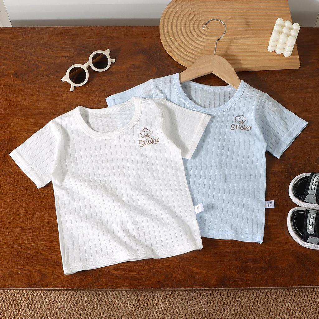 Kinder Sommer-Pyjama aus reiner Baumwolle - Kurzarm & Dünn für Jungen & Mädchen