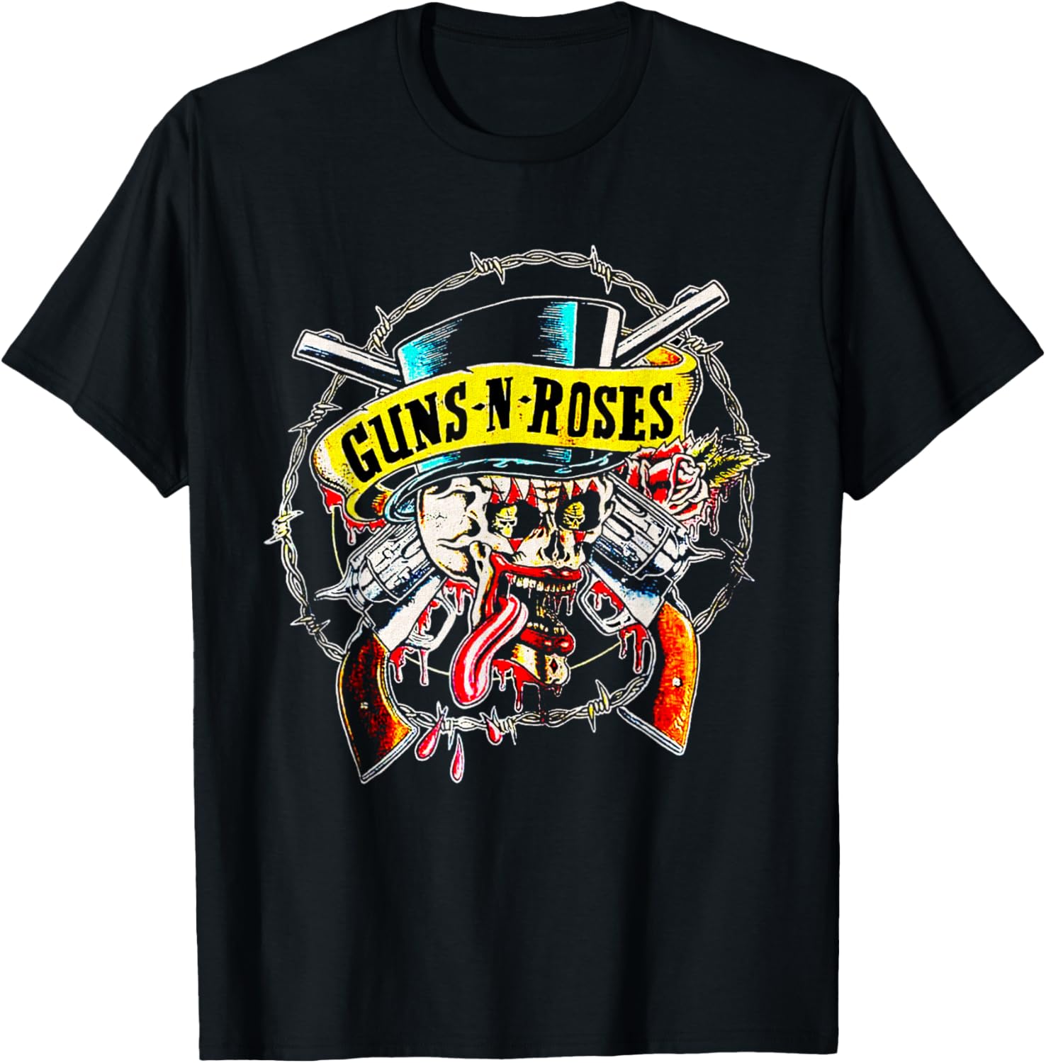 Official Guns N Roses Skull & Guns T-Shirt S