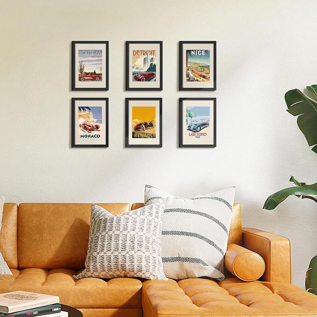 Upsimples Black Photo Frame A4 Set of 3 Picture Frames A4 29.7x21cm