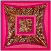POBING Silk Scarf Women Square Scarves Wraps Cashew Floral Print Neckerchief Female Foulards Silk Hijabs Lady Bufandas 100x100CM