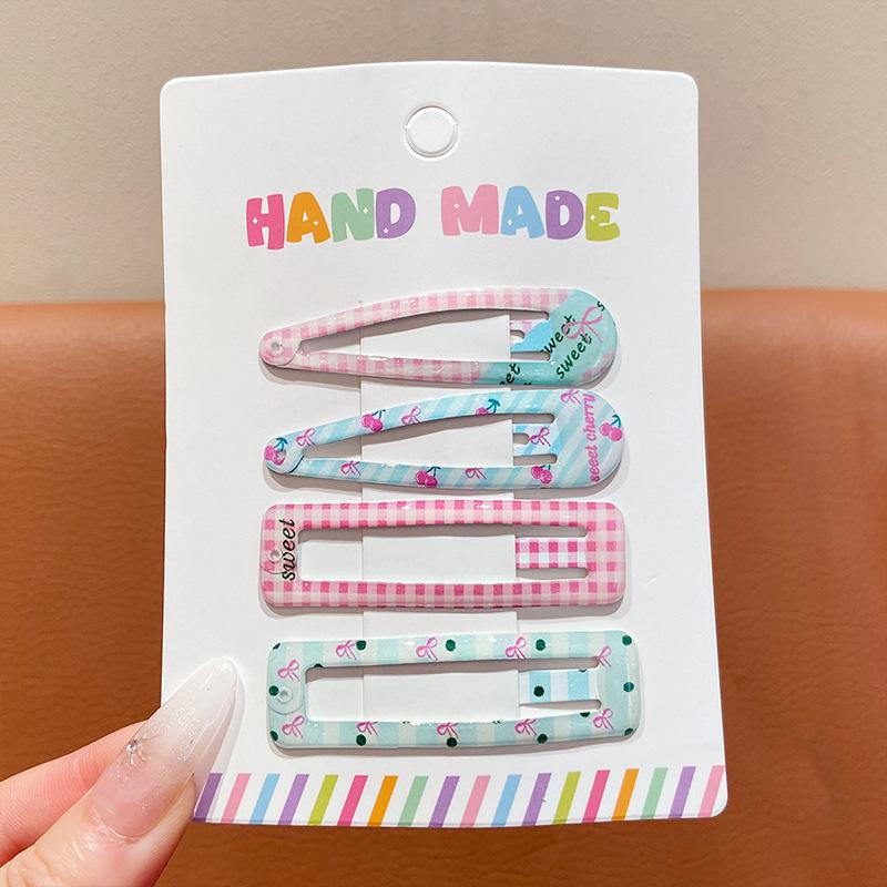 Cute Children's Colorful Polka Dot Checkered Hair Clips, Side Bangs Clips, Sweet Wispy Hair Clips, Bobby Pins.