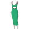 Elegant Bodycon Sexy Women's Dress for Women 2022 Summer Sleeveless Hollow Out Party Maxi Evening Night Club Dresses Woman