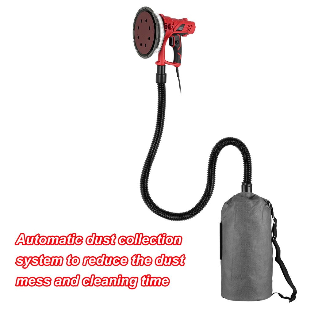 Handheld Sander 850W Electric Sander with 12pcs Sanding Discs Speed 1500-2600 RPM Wall Sander with Automatic Vacuum Dust Absorption S