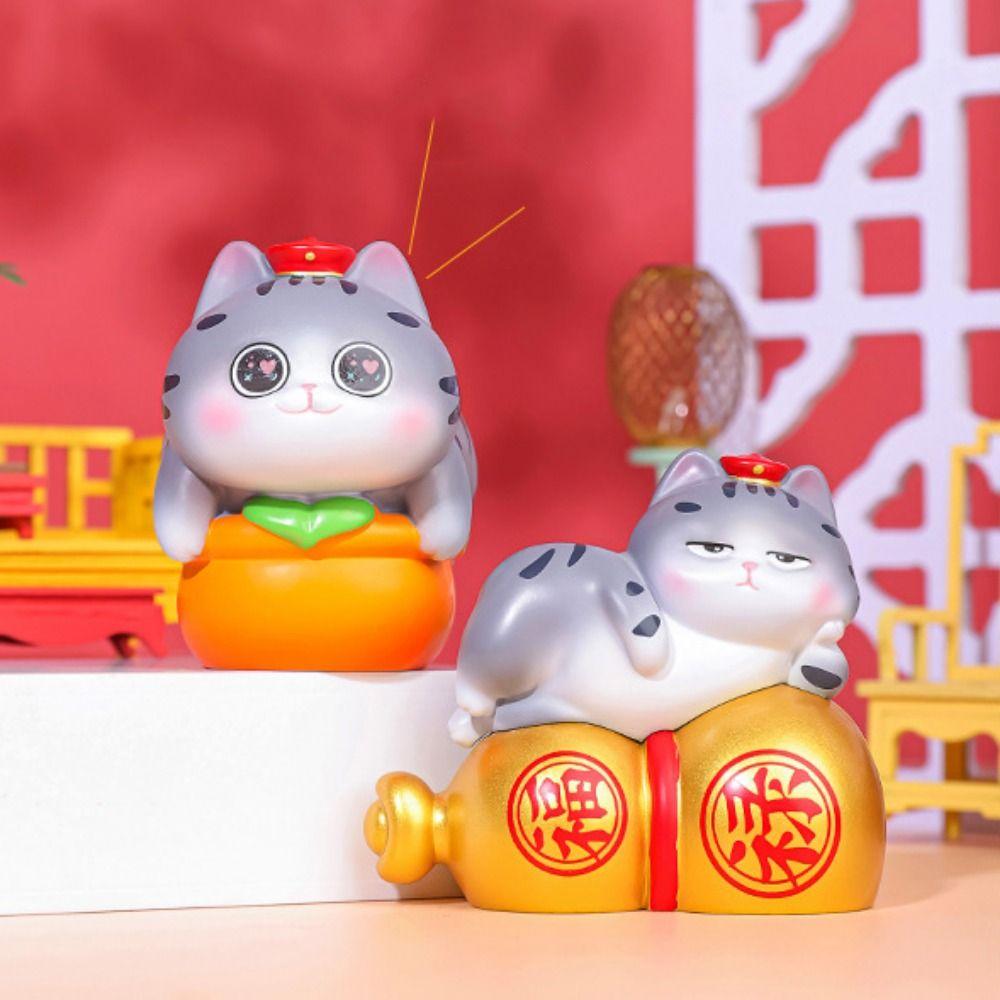 Supremo Cat Mini Resin Doll Miniature Cartoon Cat Ornaments Supremo Cat Ornament  Kids Gift