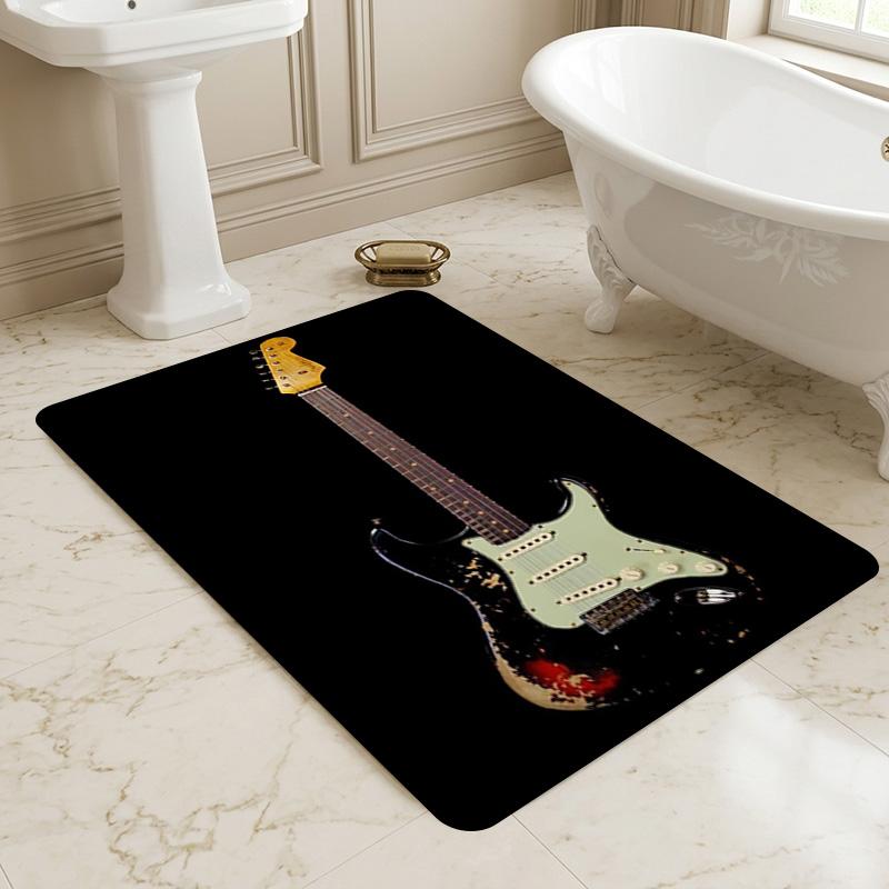 Electric Guitar Living Room Nonslip Area Rug Soft Carpet For Bedroom Game Playroom Sofa Office Home Decor Doormat Christmas Gift C9301808