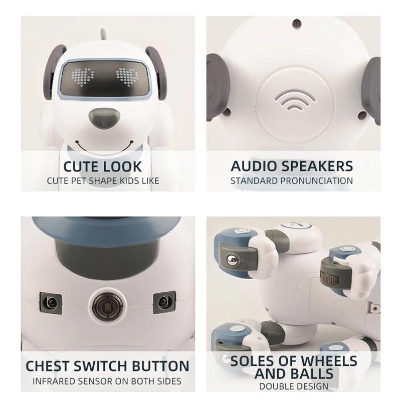 Non-Toxic Funny Smart Machine Electronic Dog Robot Dogs Stunt Puppy Voice Command Programmable Touch-Sense Music Song Toys For Kids Gifts