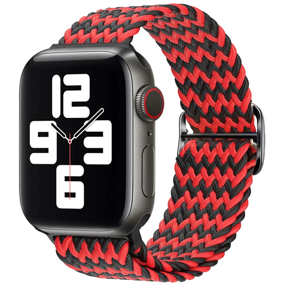 

Braided Solo Loop For Apple watch Ultra band 40mm 44mm 41mm 38mm 49mm 45mm Elastic Nylon bracelet iWatch series 9 8 7 3 se strap 38mm 40mm 41mm