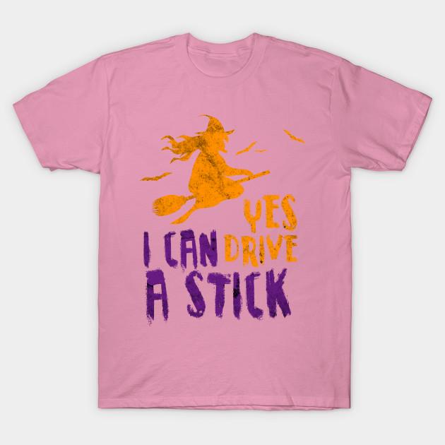 T Shirt Women Yes I Can Drive A Stick Halloween Witch Funny Adul Harajuku Print Kawaii Tshirt Summer Short Sleeve Female T-Shirt Top Tee
