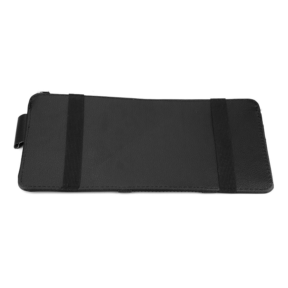 Universal Car Sun Visor Leather CD Sunglass Card Organizer Holder