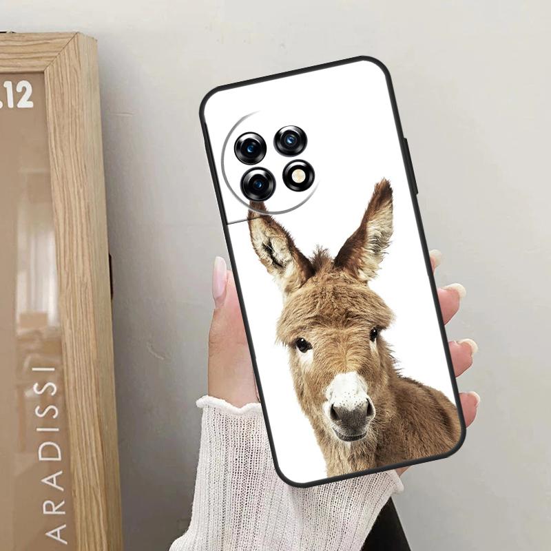 Cute Alpaca Donkey Case For OnePlus Nord 5 CE 2 3 4 Lite N20 N30 OnePlus 15 R 13R 12R 10R 13T 10T 11 12 13 Cover