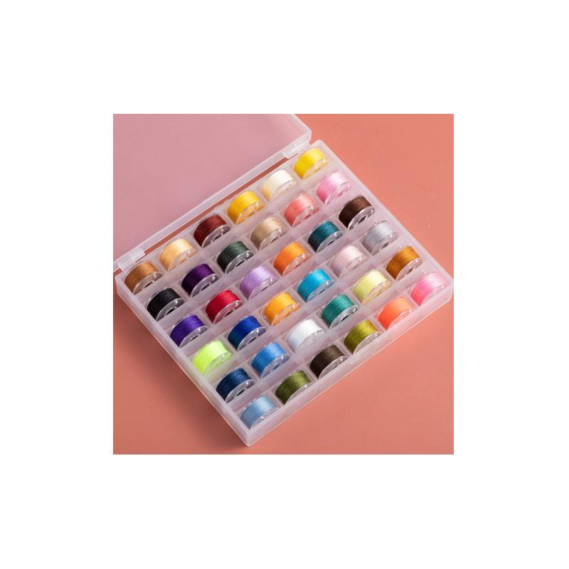 25/36Pcs Sewing Machine Bobbins Threads with Storage Box Multicolor Thread Spool (Random Color) Sewing Machine Accessories Tool