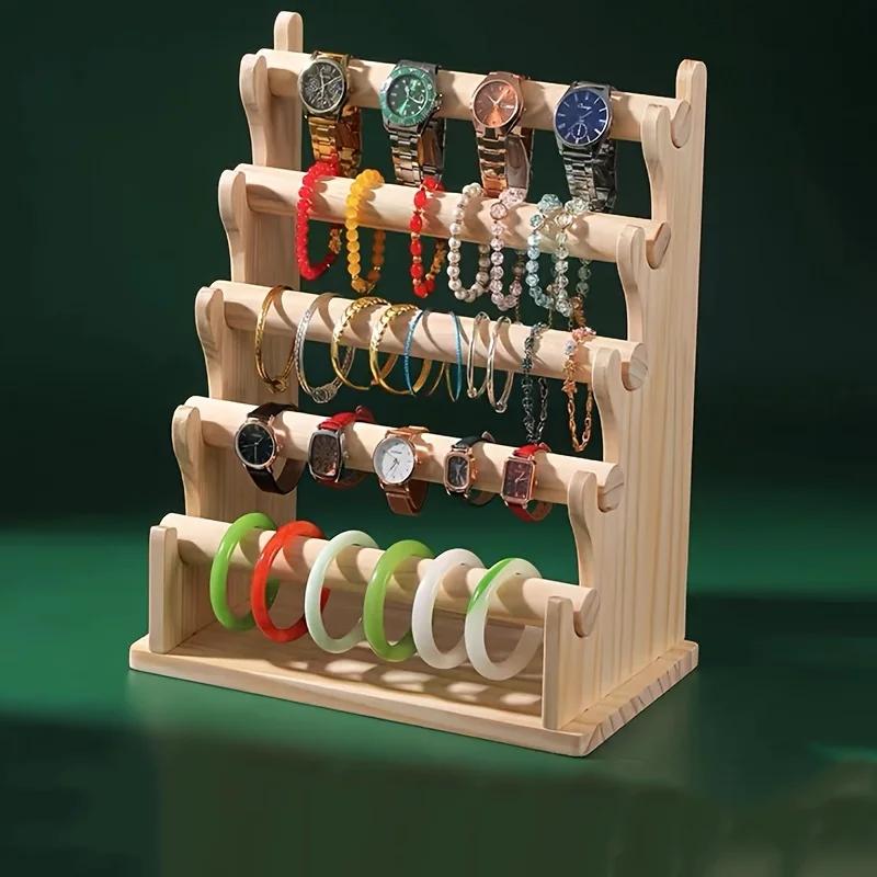 Solid wood bracelet display frame bracelet  jewelry watch frame jewelry frame hair ring head rope storage rack