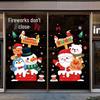 Autocolante Festive de Sărbători: Decor Static pentru Uși și Ferestre de Sticlă pentru Crăciun și Anul Nou