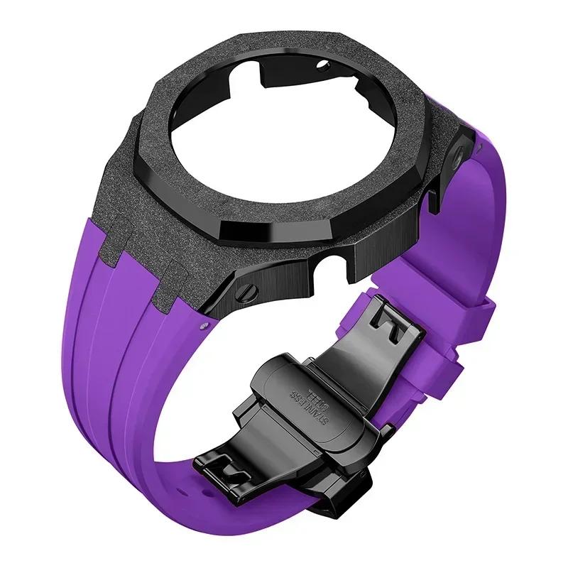 Zestaw modyfikacyjny Gen4 do Casioak GM2100 Metalowa obudowa ze stali nierdzewnej Gumowy pasek Zestaw do modyfikacji Akcesoria Casioak GM-2100 ze śrubami