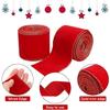 6cm Breites Weihnachtsbaumband Rotes Beflocktes Geschenkband Beflocktes Band Feiertagsdekorationen