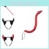 Princess Costume Accessory With Lace Devil Horns And Tail For Halloween Events