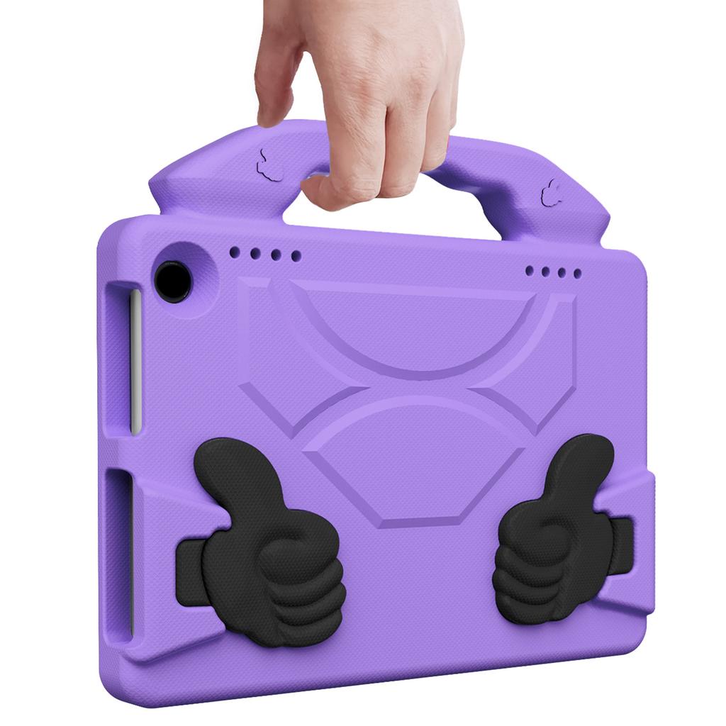 Thumb Design Protective Case Fits for Kindle Fire HD8 HD8 Plus EVA Shockproof Protector with Rotatable Handle