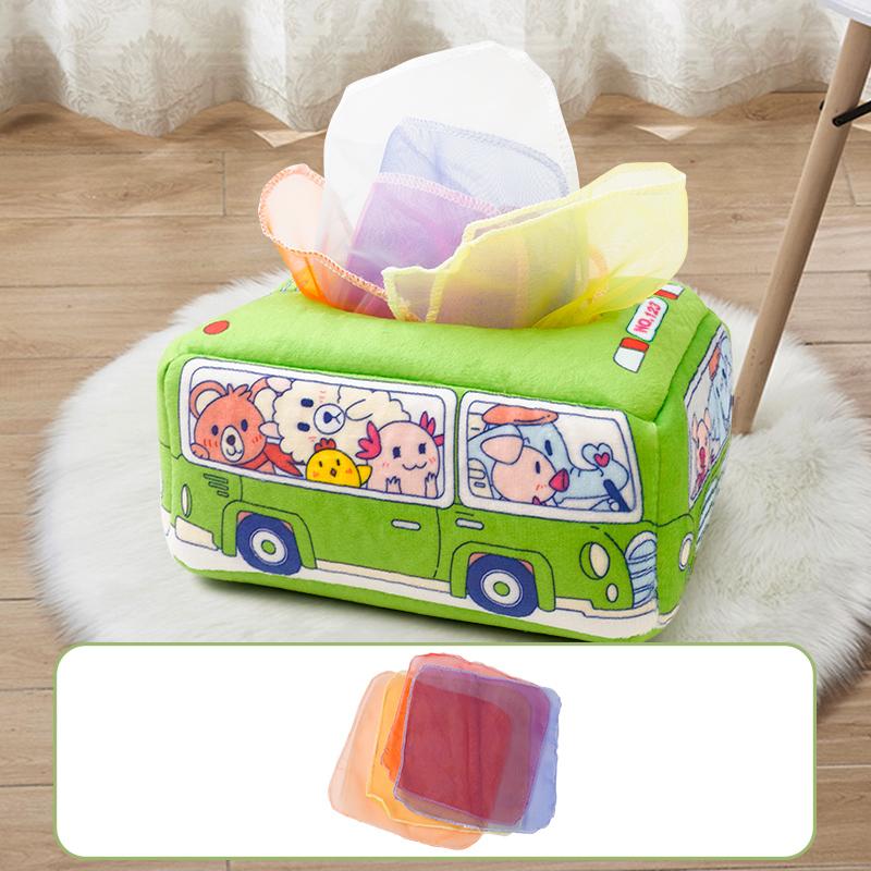 Little Baby Draw Paper Towel Tearing Tissue Box Baby Puzzle Early Education Montessori Type Kids Cloth Toy Sets