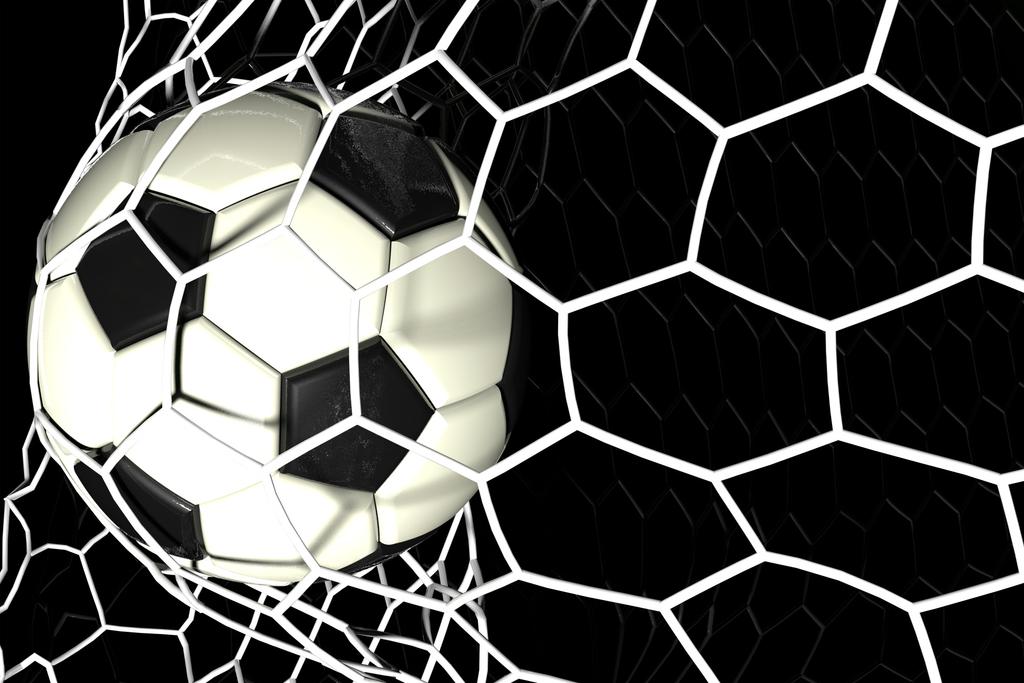Photomural 3D Soccer Ball In Net Washable Fleece 254x184
