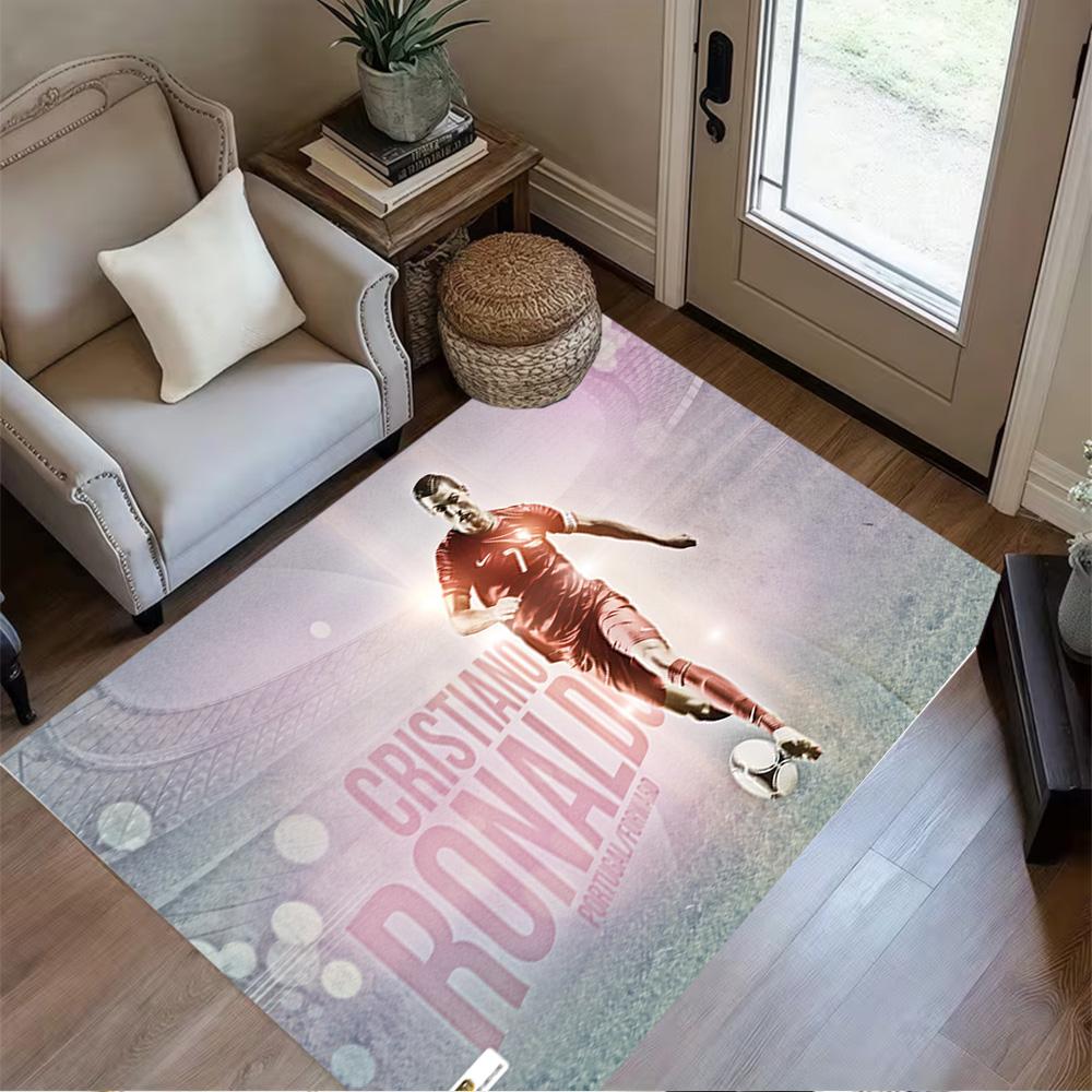 Ronaldo's Soccer Legend Floor Mat Design for Game Room Decorate room Dormitory Foyer Antislip Carpet Decorate Offices