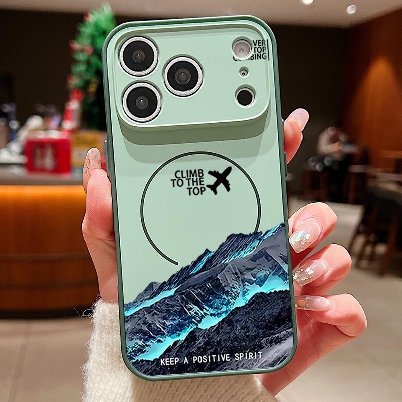 Magnetic For Magsafe Case For iPhone 17 Pro Max Airplane Landscape Pattern Skin Feeling Cover For iPhone 16 15 14 13 Pro Max