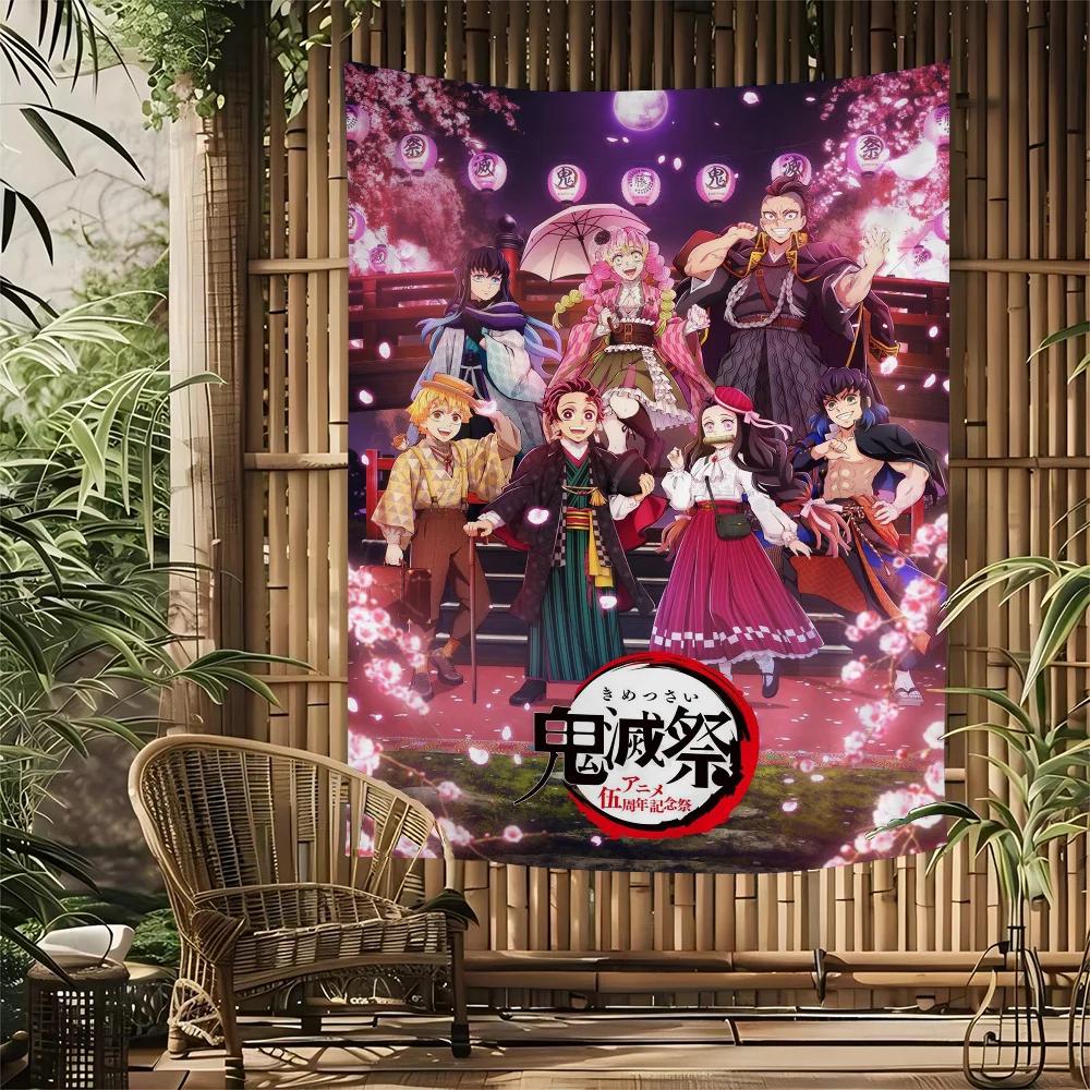 Anime Demon Slayer Cartoon Tapestry Art Science Fiction Room Home Decor Wall Hanging Home Decor